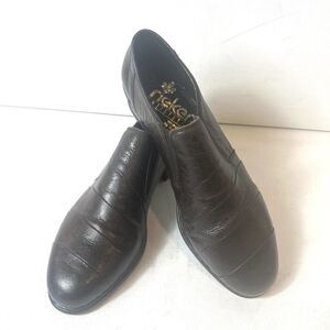 Rieker Womens UK 7.5 US 9-9.5 Brown Leather Comfort Casual Slip On Low Heel Shoe